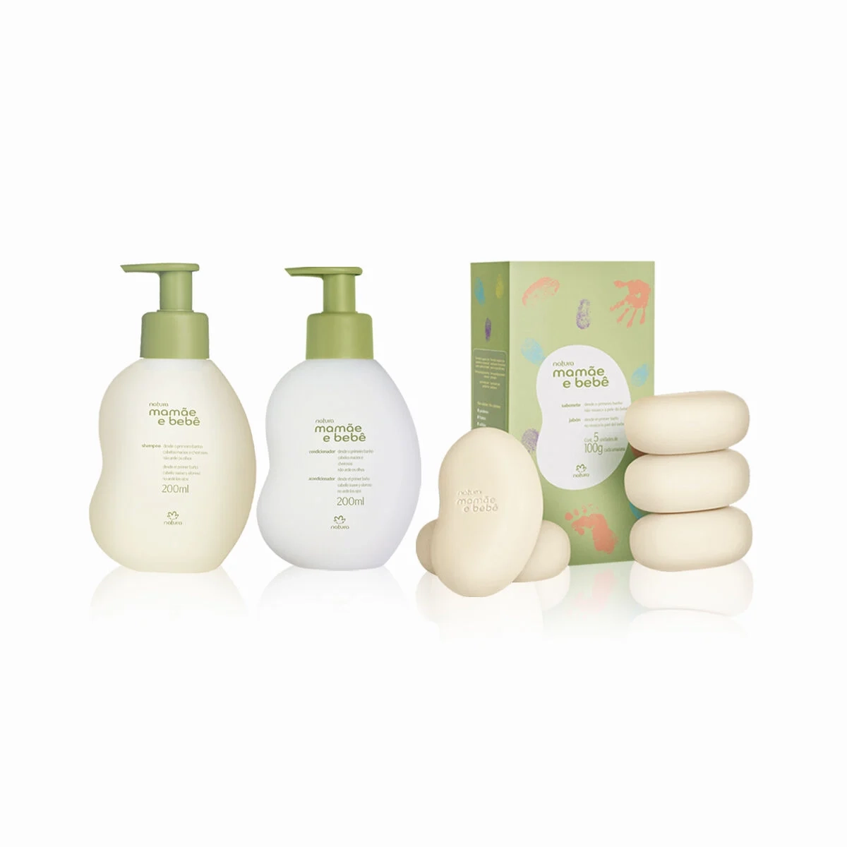 Kit Mamãe e Bebê Shampoo, Condicionador e Sabonete em Barra (3 produtos)