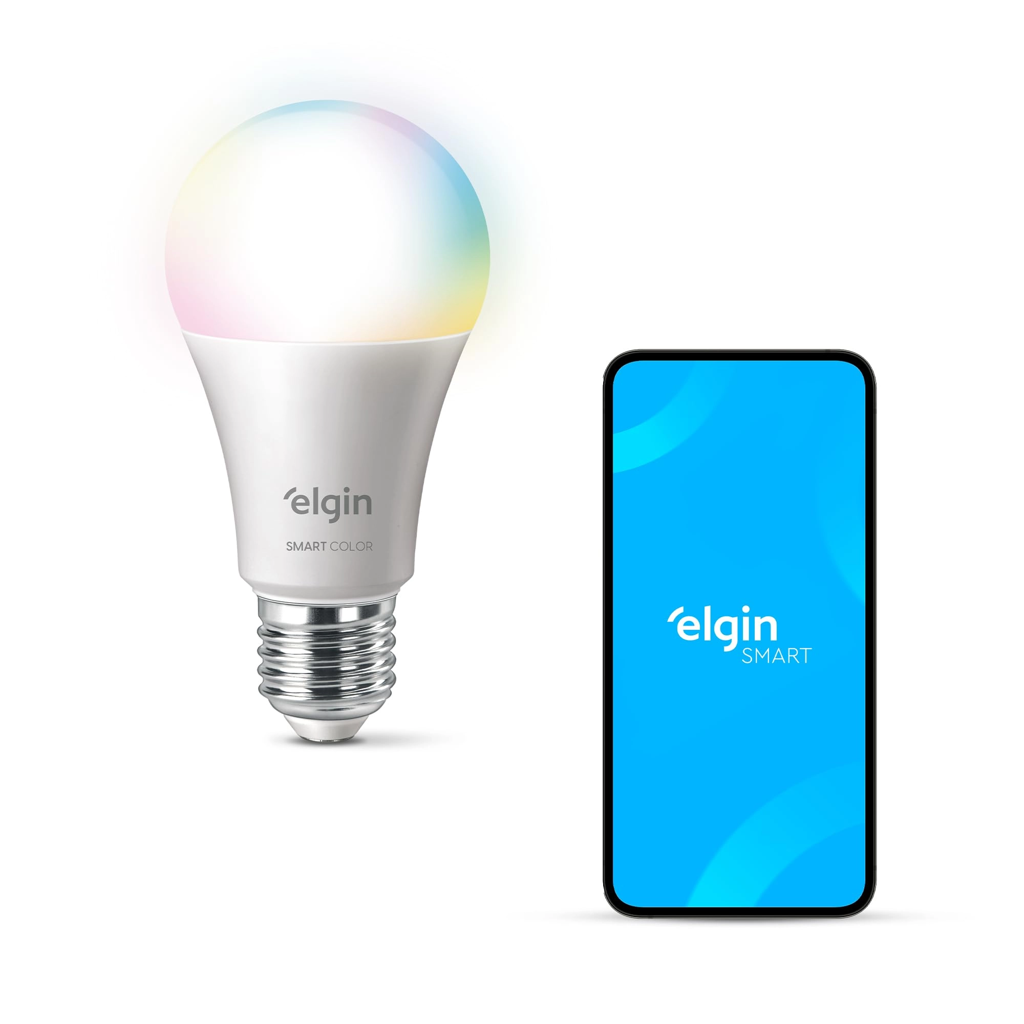 Lâmpada Inteligente Smart Color 10W Elgin RGB Wifi Compatível com Alexa e Google Home : Eletrônicos