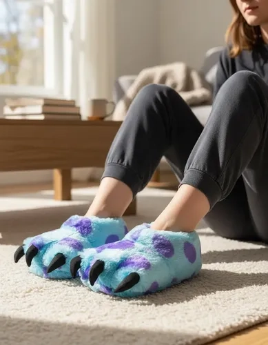 Pantufa 3d Pelúcia Garra Sulley Monstros Sa - Disney Pixar