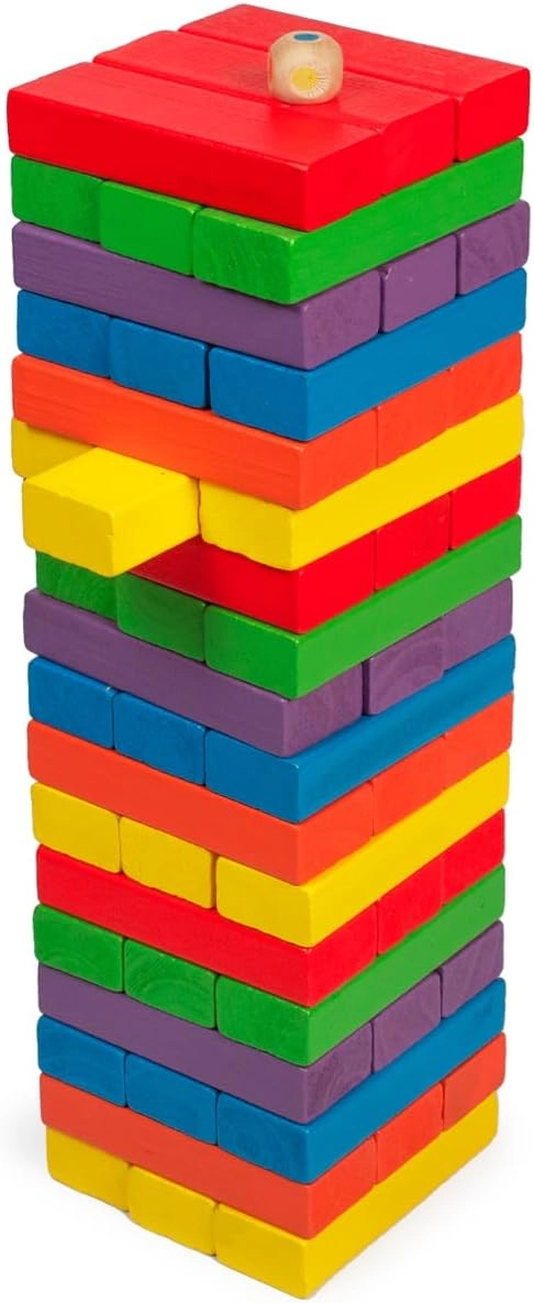 Jogo Caiu Perdeu Torre De Madeira Equilíbrio Brinquedo Pais & Filhos
