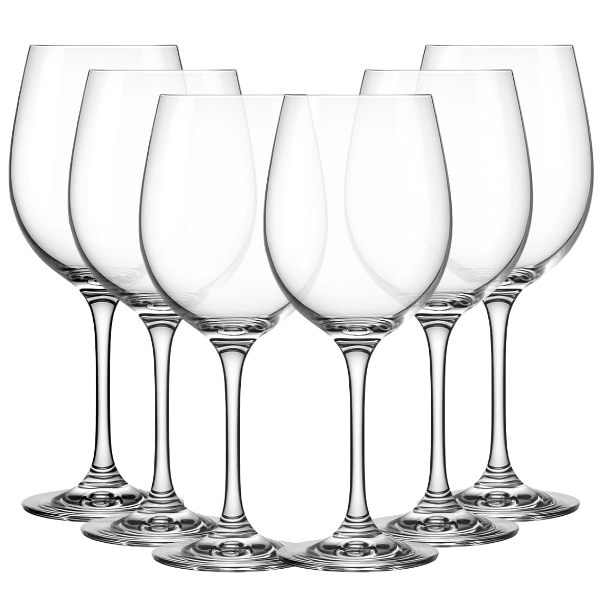 Jogo de 6 Taças para Vinho Água Drink 465ml Vidro 22,5cm de Altura