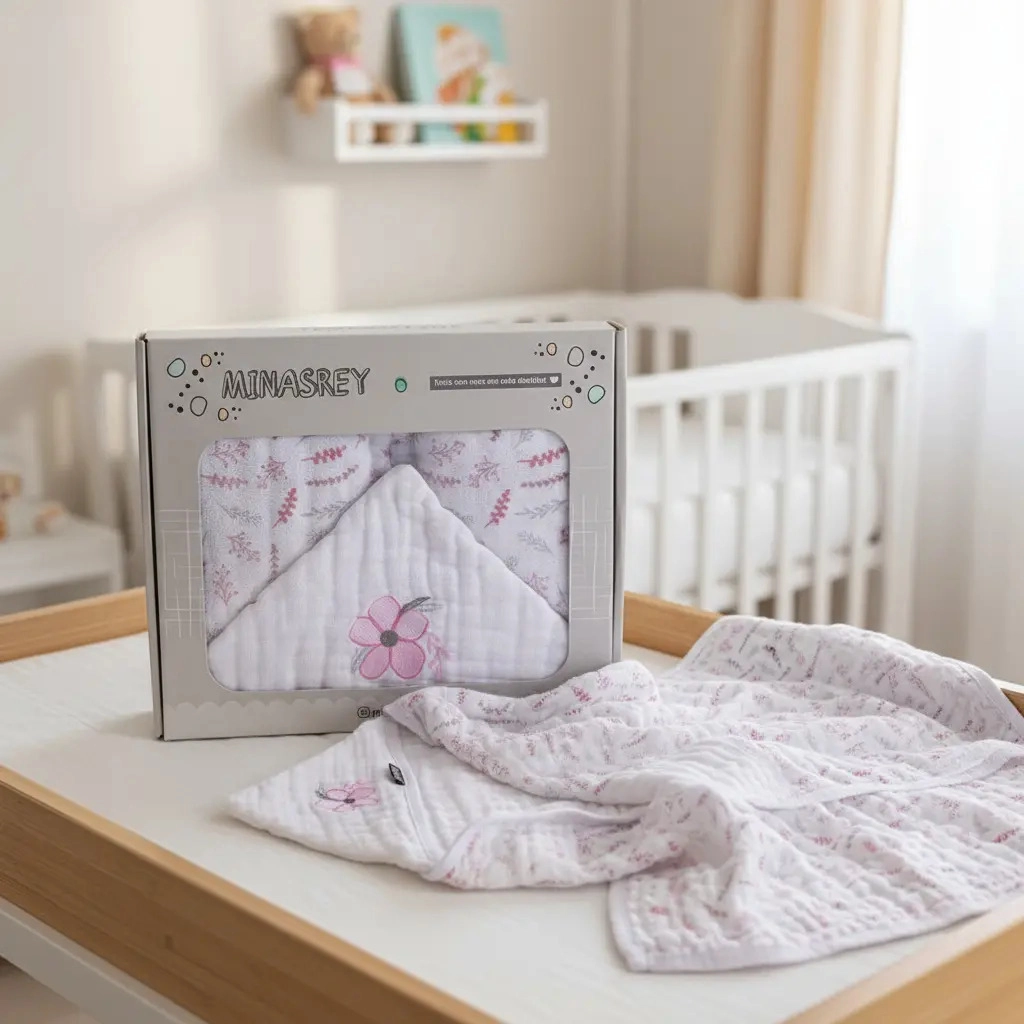Toalhão Soft Bebe Tripla Camada Fralda Bordada Menina 1mx85c
