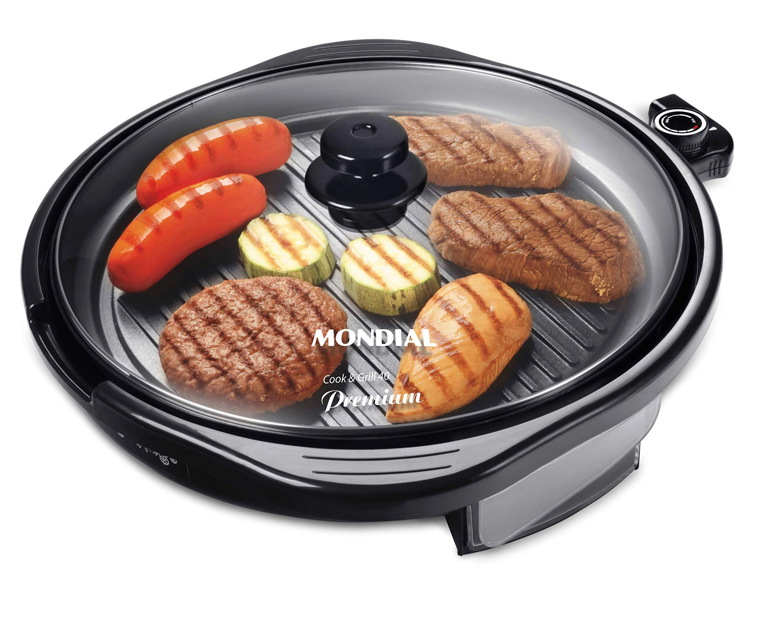 Grill Redondo Cook & Grill 40, Mondial, Preto, 1270W, 220V - G-03