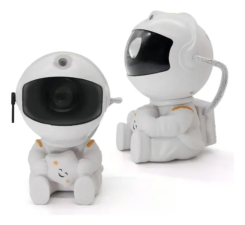 Projetor Astronauta de Galáxia e Estrelas LED Com Controle Remoto USB