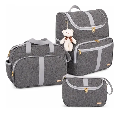 Kit Bolsa Maternidade 3 Peças C/mochila 2 Em 1 Luxo Infantil