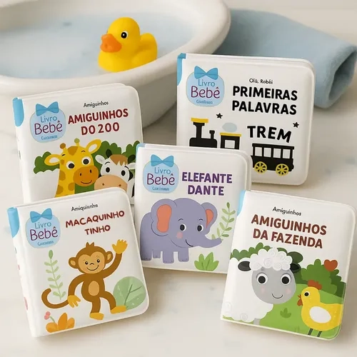 Kit 4 Livro Infantil De Banho Para Bebês Diversão E Aprendizado Durante O Banho