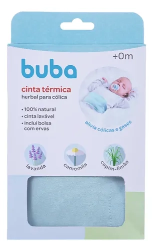 Cinta Termica Alivia Cólica Bebê Azul Compressa Quente- Buba