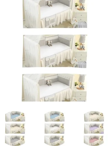 Kit 3 Lençóis de Berço Americano com Elástico 100% Algodão Malha Antialérgico Para Bebê Menino Menina Berço Padrão Colchão Infantil Recém-Nascido Enxoval Branco - 70x130x12cm - Renova Enxovais
