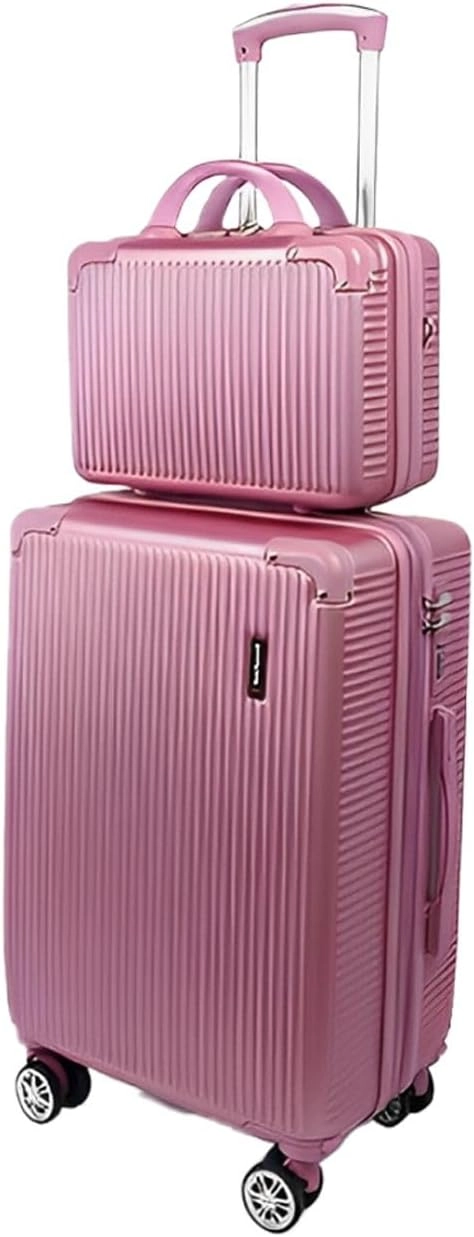 Mala de Bordo 10kg com Frasqueira Bagagem de Mão Expansivel Aprovada ANAC com 4 Rodas duplas 360° Cadeado AntiFurto TSA Mala de Viagem Alça Lateral com Divisória, Leve Resistente (Rosa)