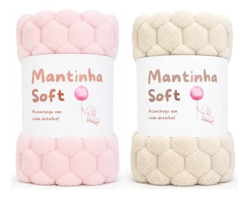 Kit 02 Mantas Cobertor Bebe Tartaruguinha Macia Quentinha