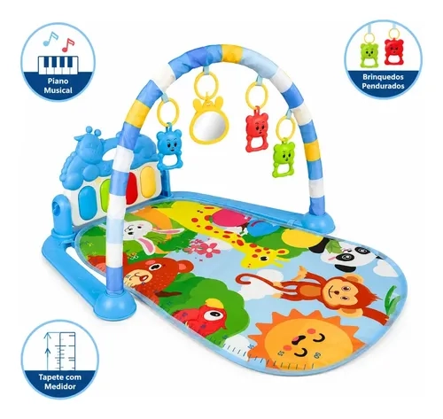 Tapete Atividades Ginásio Musical Bebê Com Mobile E Teclado Atacarejo Kids