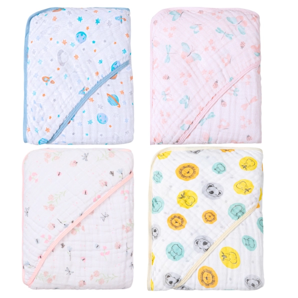 Toalha de Banho Fralda Soft com Capuz para Bebê OU Kit com 2 Toalhas