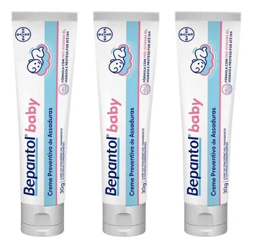 Kit 3 Pomadas Bepantol Baby Preventivo Assaduras 30g