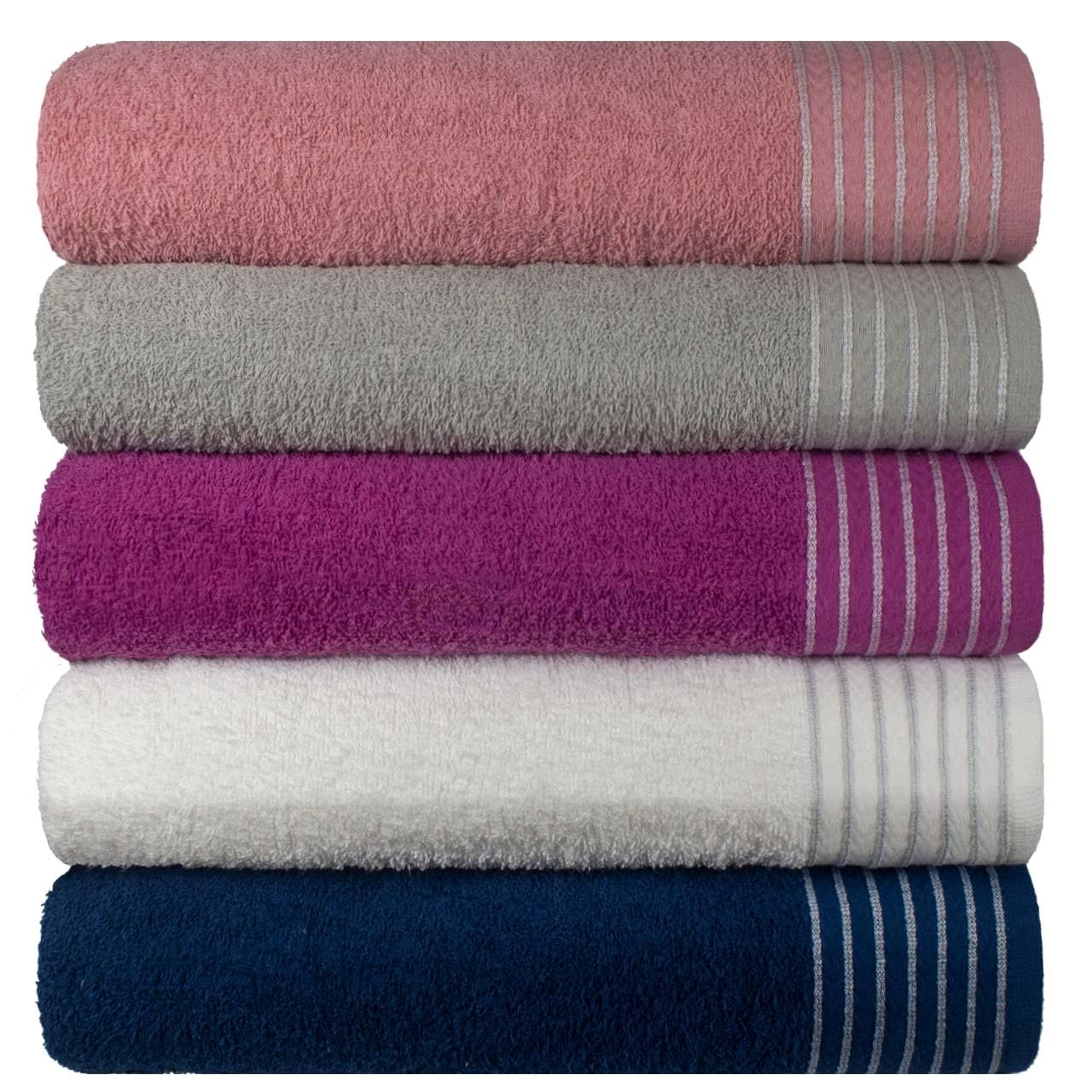 Kit 5 Toalhas de Rosto Grande Extra Macia New Sublime com Alta Absorcao - 45 x 80 cm