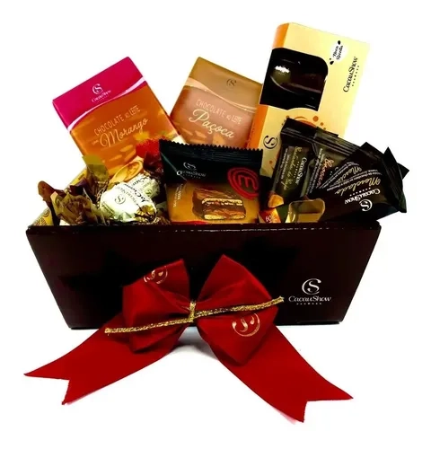 Páscoa Cesta Chocolates 20 Itens Cacau Show- Opção Invés Ovo