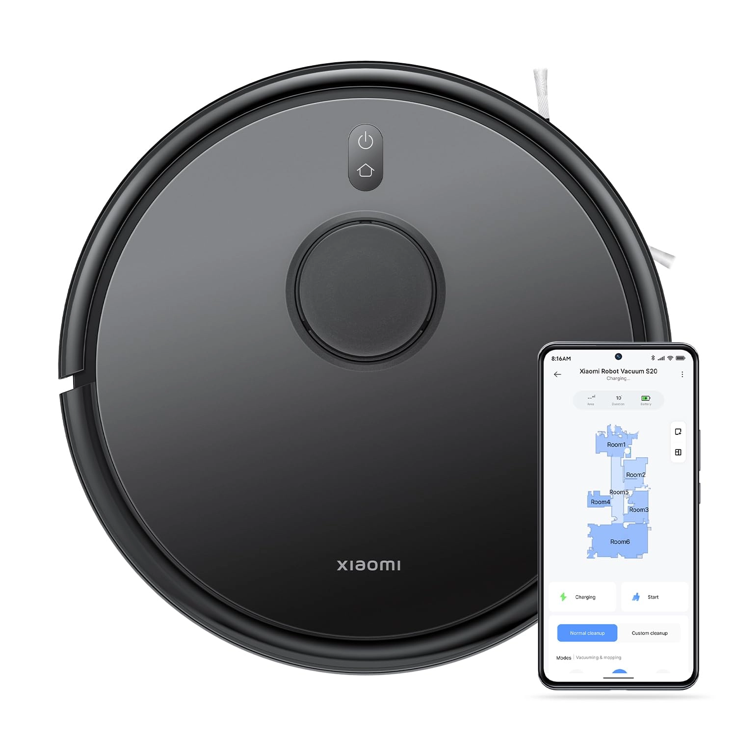 Robô Aspirador de Pó Inteligente S20 Xiaomi, Preto (XM806PRE)