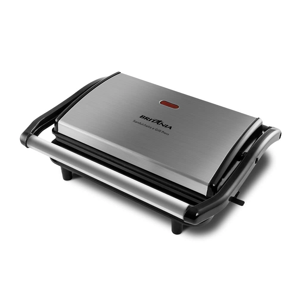 Britânia Sanduicheira e Grill BGR27I Press 2 em 1 850W 220V Classico Aço inoxidável