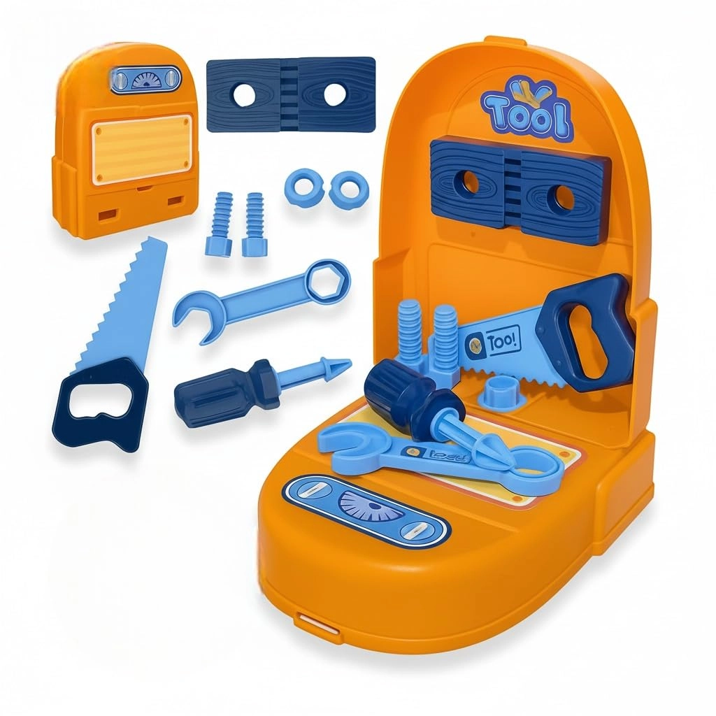 Kit De Ferramentas Infantil Maleta Portátil com Acessórios Brinquedo Educativo para Montar e Desmontar