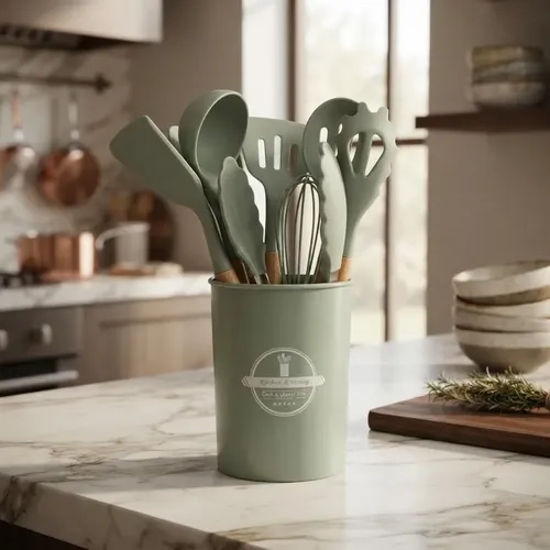 Kit Utensílios De Cozinha Em Silicone 12 Peças Yanmei