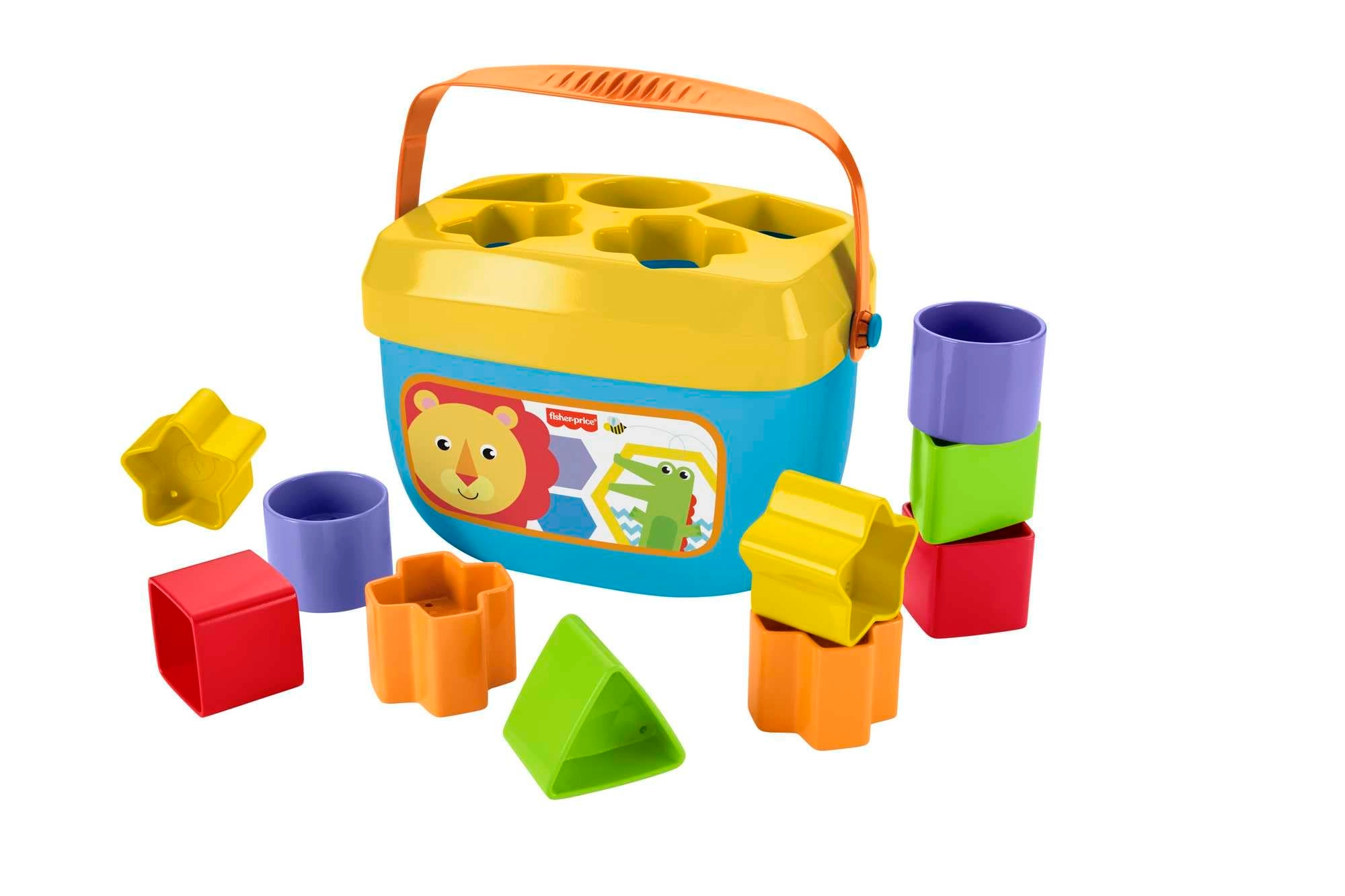Fisher-Price Brinquedo para Bebês Balde Primeiros Blocos para crianças a partir de 6 meses