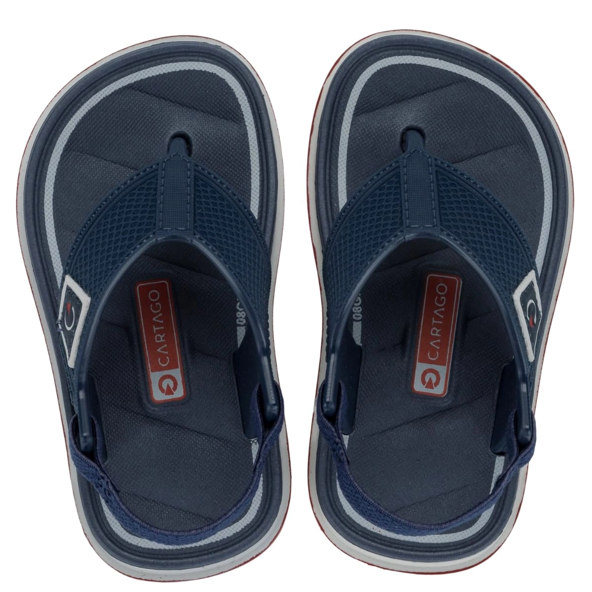 Chinelo Cartago Bebê Menino Infantil de Dedo com Elástico Sport Magala Sandália (Azul, BR, Criança de 1 a 3 anos, Faixa Numérico, 20, 21)