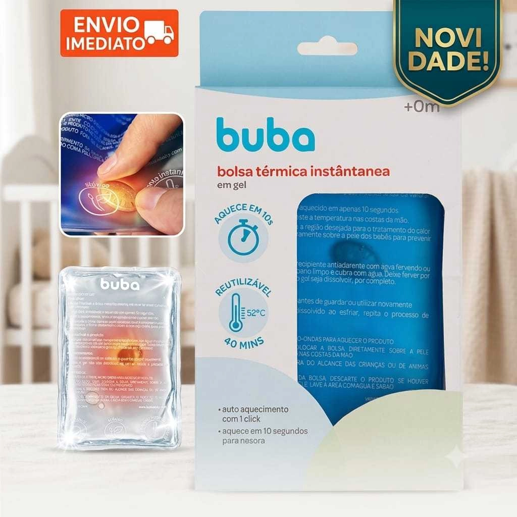 Bolsa Térmica Buba Gel Aquecimento Rápido 1 Clique Alívio Cólica Bebê Anticólica