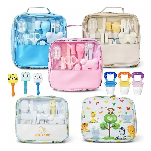 Kit Higiene 13 Pçs Bebê Escova, Pente, Termômetro, Tesoura..