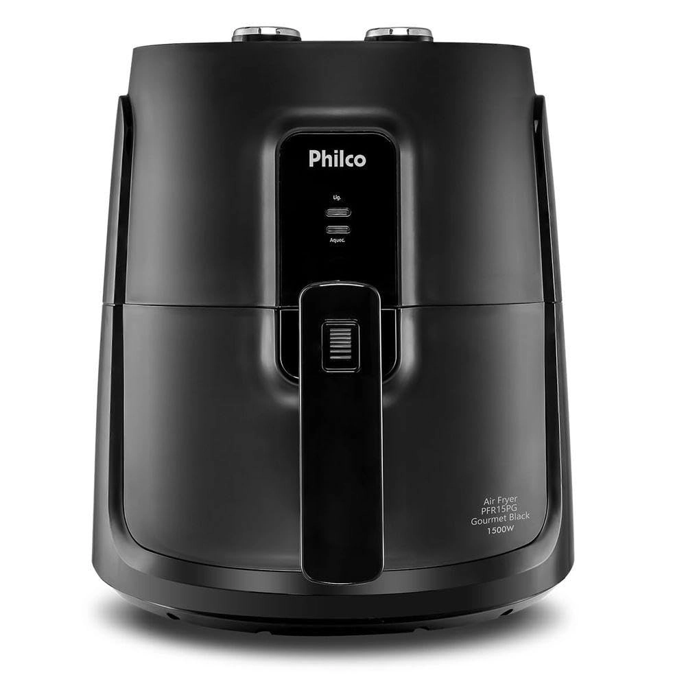 Fritadeira Air Fryer Philco Pfr15pg 4,4l 1500w Cesto Quadrado Antiaderente Preto 220v