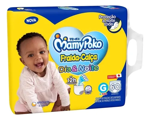 Fralda Calça Mamypoko Dia&noite Giga G 60 Unidades