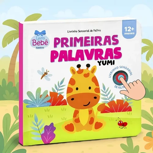 Livro Infantil Do Bebê Minhas Primeiras Palavras Sensorial De Feltro Capa Dura Original