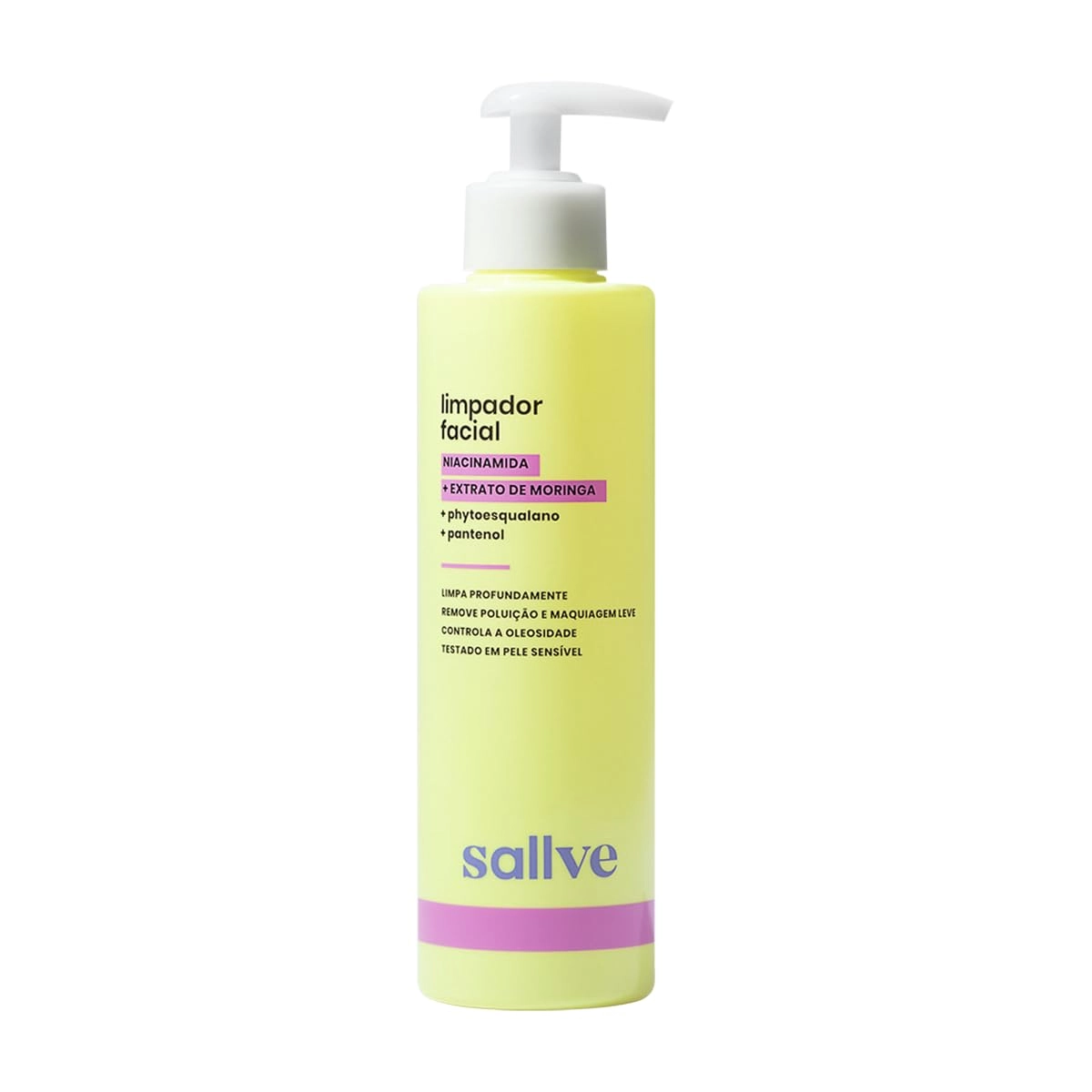 Sallve Limpador Facial 300Ml - Niacinamida Extrato De Moringa
