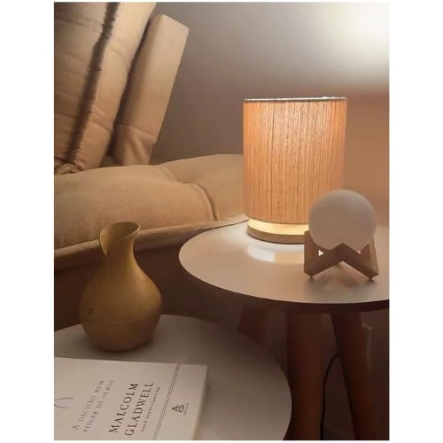 abajur luminaria cabeceira decorativo minimalista para quarto sala escritorio cupula creme