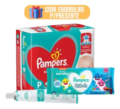 Produtos Higiene Para Bebe Pampers Fraldas E Pomada Assadura