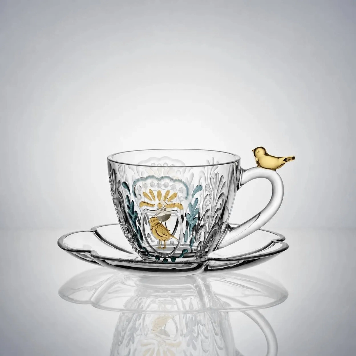 Jogo 8 Peças Café Canary Cristal 105ml Amarelo -l Hermitage