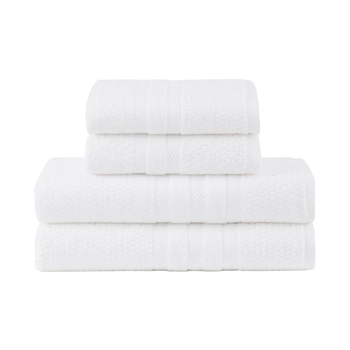 Jogo De Banho Buddemeyer Vanilla Extra Soft 100% Algodão Toalha Alta Absorção Macia Grande 4 Peças - Banho e Rosto - Presente (Branco 1011)