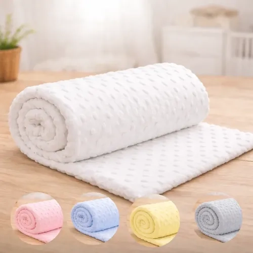 Manta Bebê Pipoquinha Plush Luxo Menino Menina 1 Metro