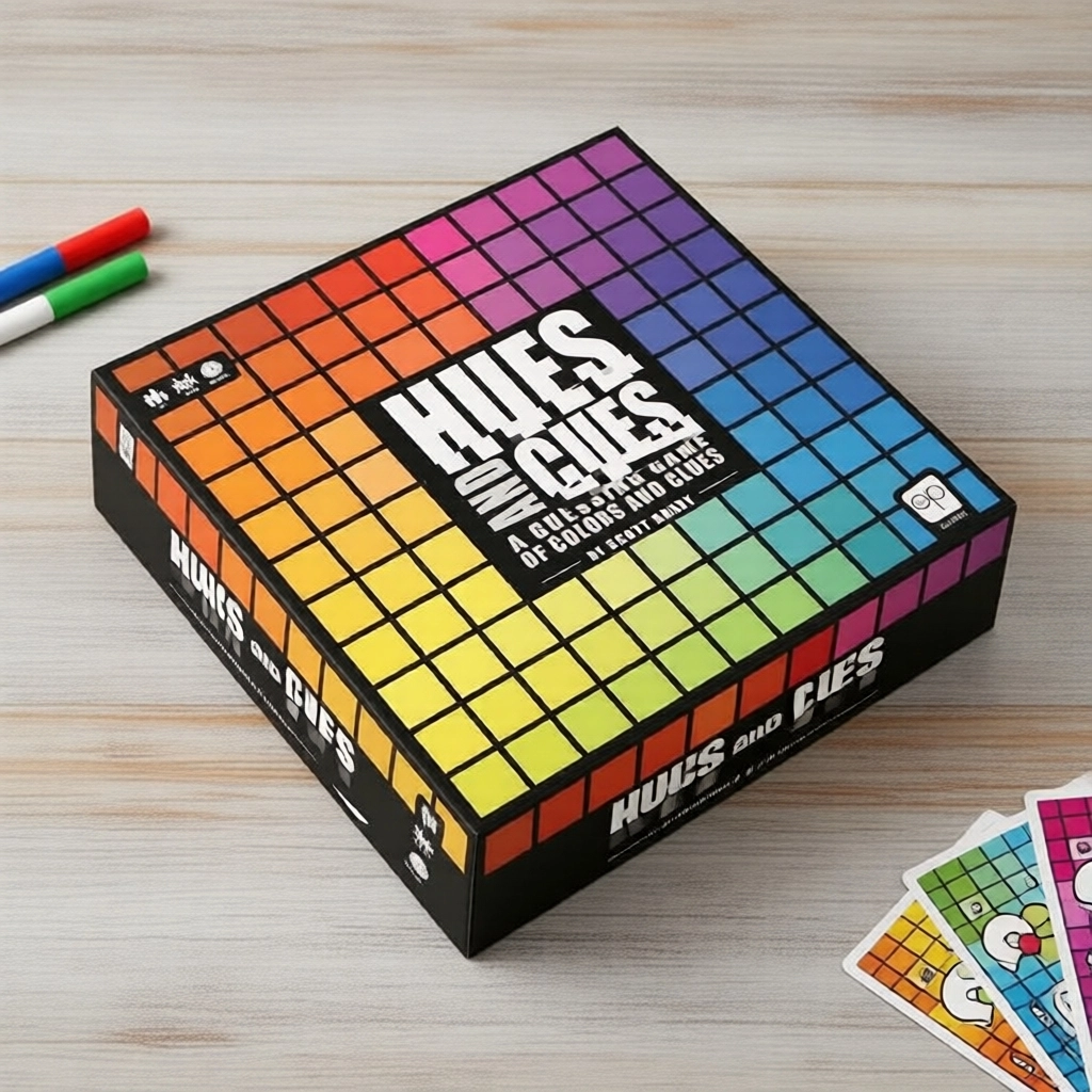 Hues & Cues – Jogo de Adivinhação de Cores com 480 Cartas, Festa para Família e Crianças, Presente de Formatura Ideal