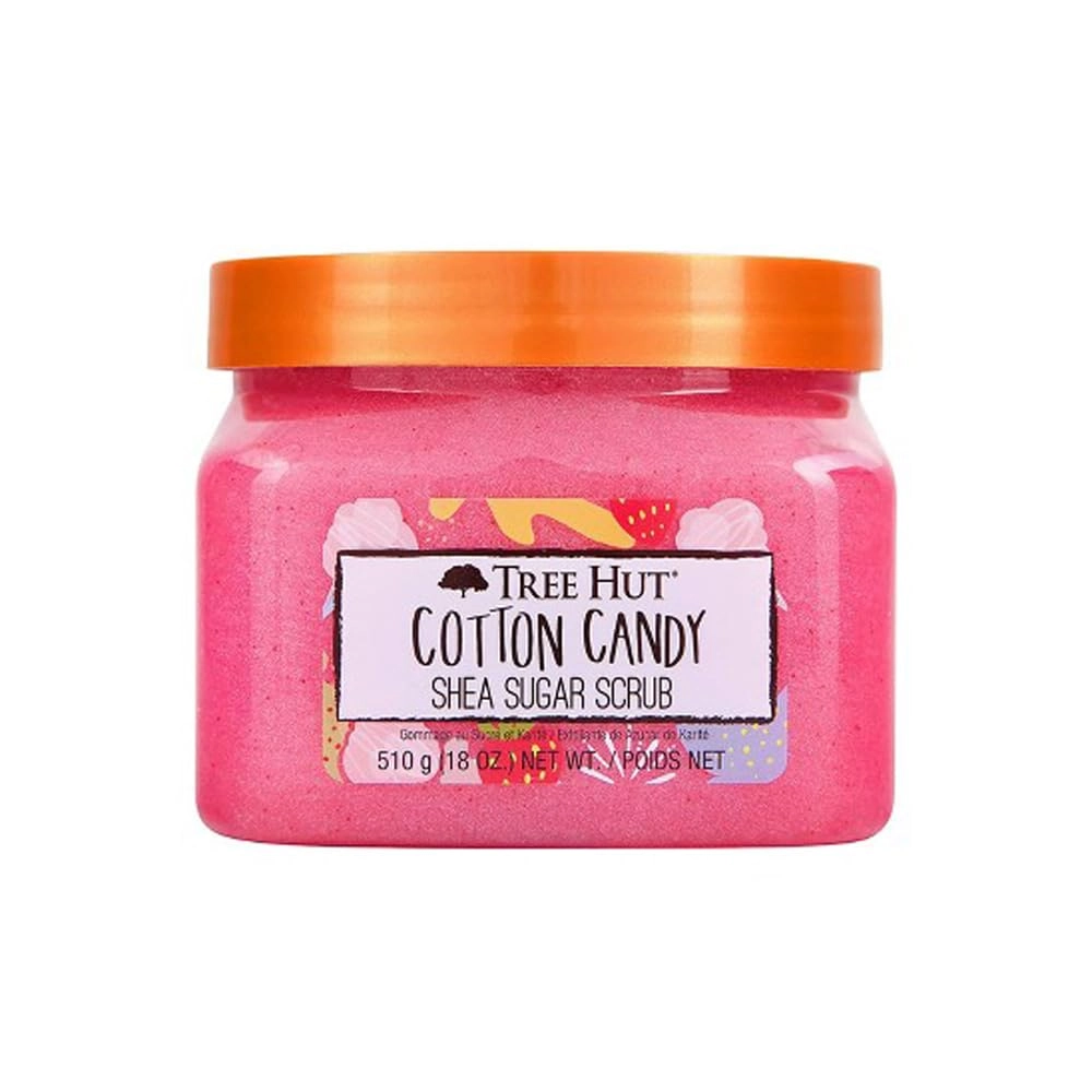 Amazon.com : Tree Hut Cotton Candy Body Scrub, Exfoliating Sugar Scrub, Vegan, 18 Oz | Exfoliating & Nourishing with Shea Butter & Essential Oils, Body Exfoliator for All Skin Types, Self Care Gifts for Women : Beauty & Personal Care