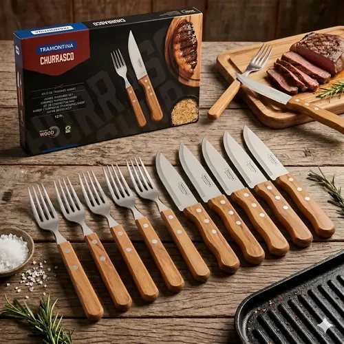 Faqueiro Tramontina Churrasco 12 Pc Talheres Tramontina Inox