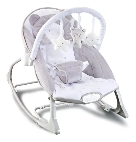 Cadeira de Descanso Musical Urso Polar Até 18kgs cor cinza e branco Maxi Baby