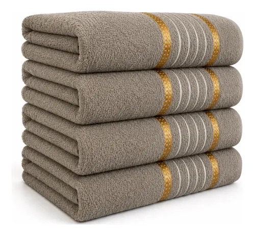 Kit 4 Toalhas De Banho Grande 100% Algodão 68x135 - Promoção