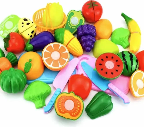 Brinquedo Frutas Legume Educativa Velcro Crec Cortar Cozinha