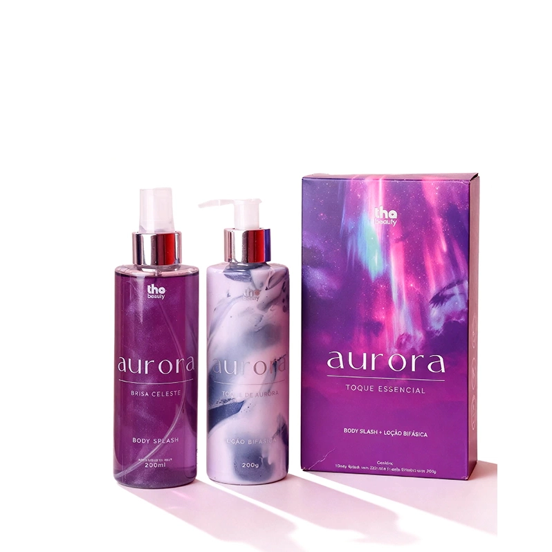 Kit Aurora ThaBeauty Body Splash E Loção Hidratante Fragrância Floral Frutal Doce Alta Fixação