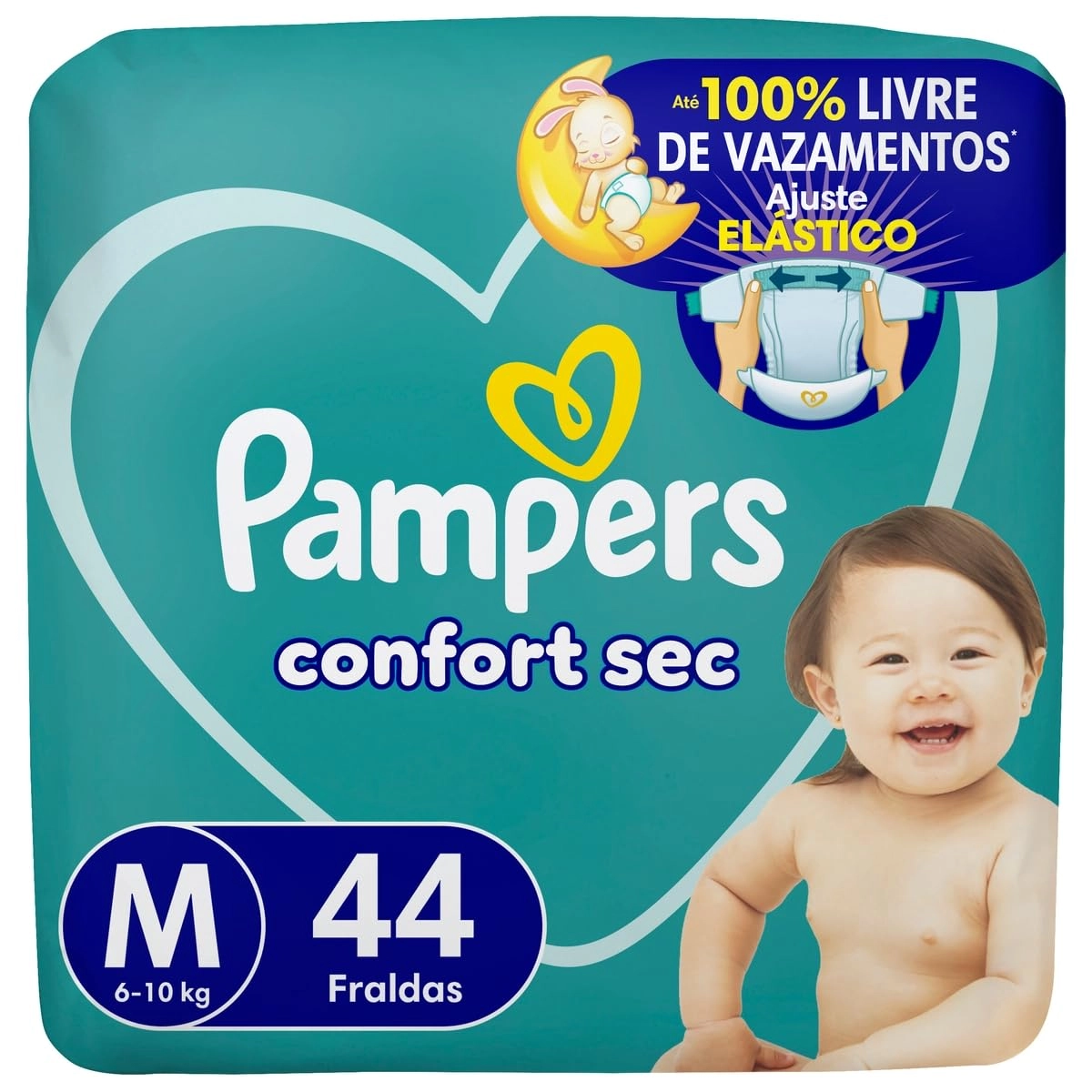 Fralda Pampers Confort Sec Tamanho M 44 Unidades | Descartável super seca
