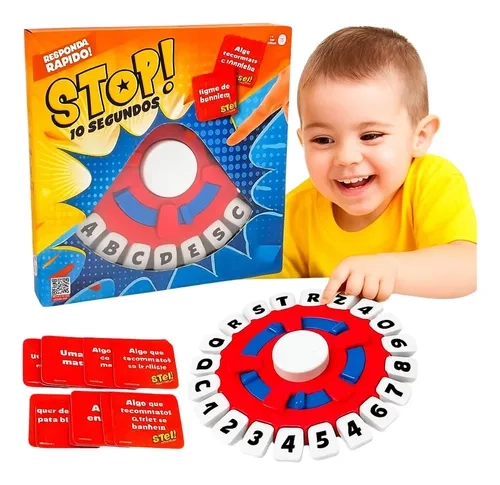 Jogo Stop Em Português Tecla Letras Palavras Responda Rápido Com Temporizador De Mesa Educativo 10 Segundos Divertido Infantil Presente Menino Menina Português Kizumba