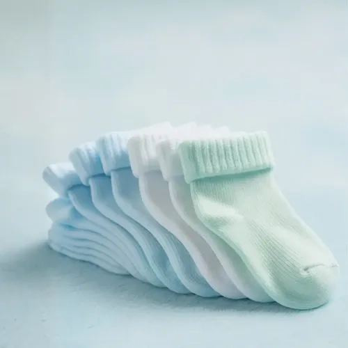 Kit 6 Pares De Meias Recém Nascido Enxoval Bebê Rn Infantil