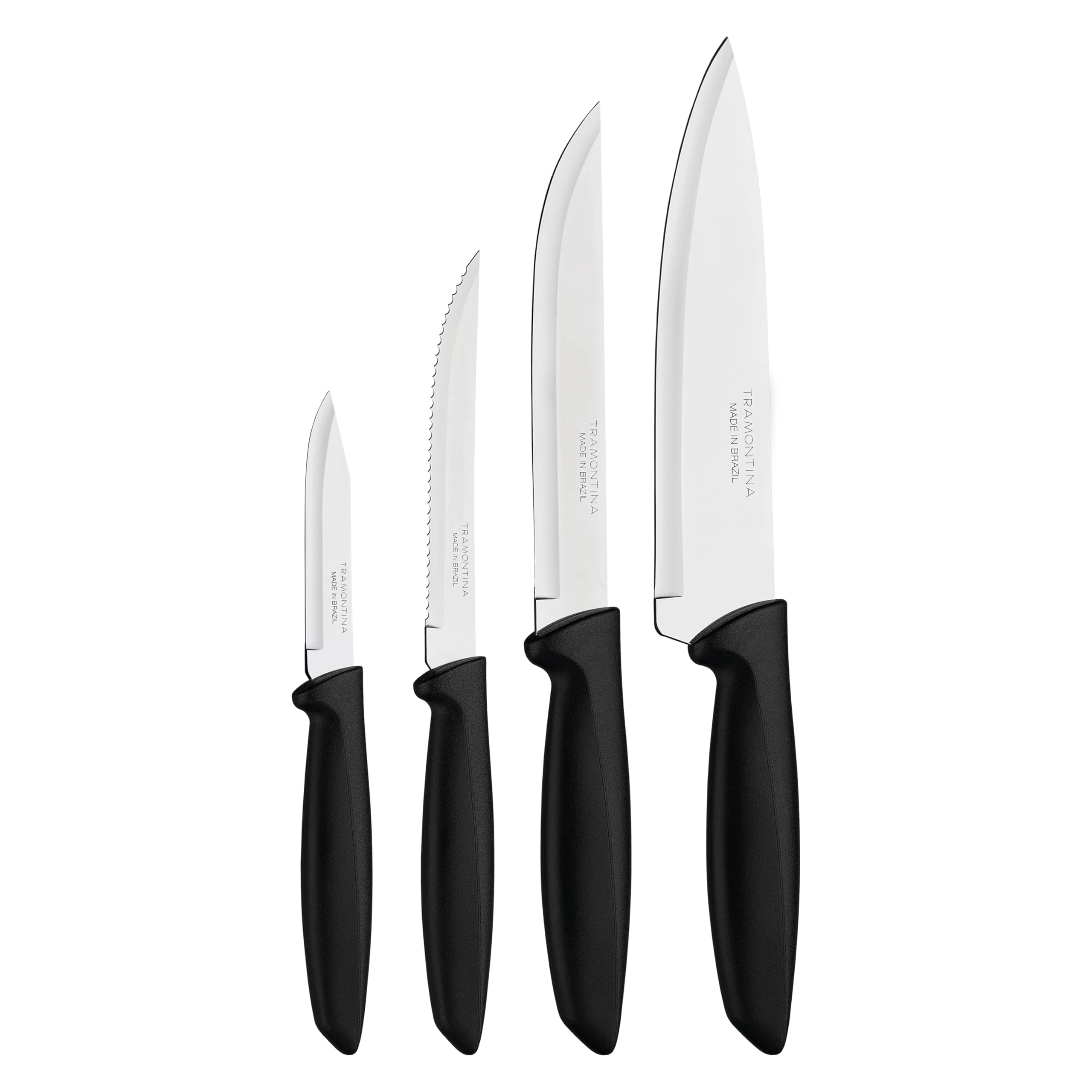 Tramontina JOGO FACAS INOX 4PC PLENUS PRE, Preto