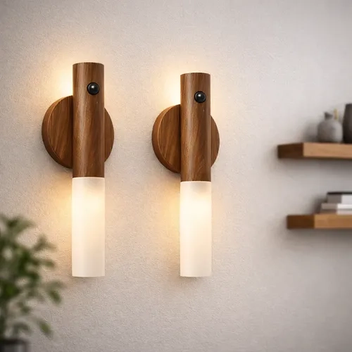 Kit 2 Luminária Led Recarregável Sensor Presença Magnética