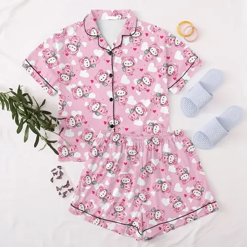 Pijama Americano Feminino Hello Kitty