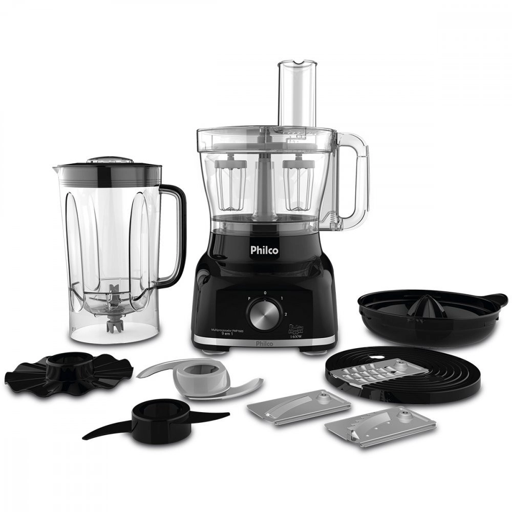 Multiprocessador de Alimentos PMP1600P 9 em 1 com 2 Velocidades Pulsar 1700W Philco